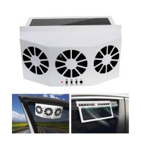 Car Ventilator 3 Cooler Fans Solar-powered Cooling Vent Exhaust Portable Safe Auto Fan